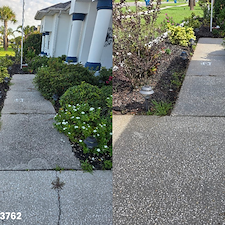 Spring-Hill-Driveway-Walkway-Pressure-Washing-Transformation 2